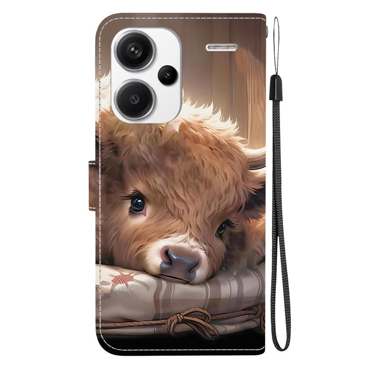 For Redmi Note 13 Pro+ 5G Crystal Texture Colored Drawing Leather Phone Case