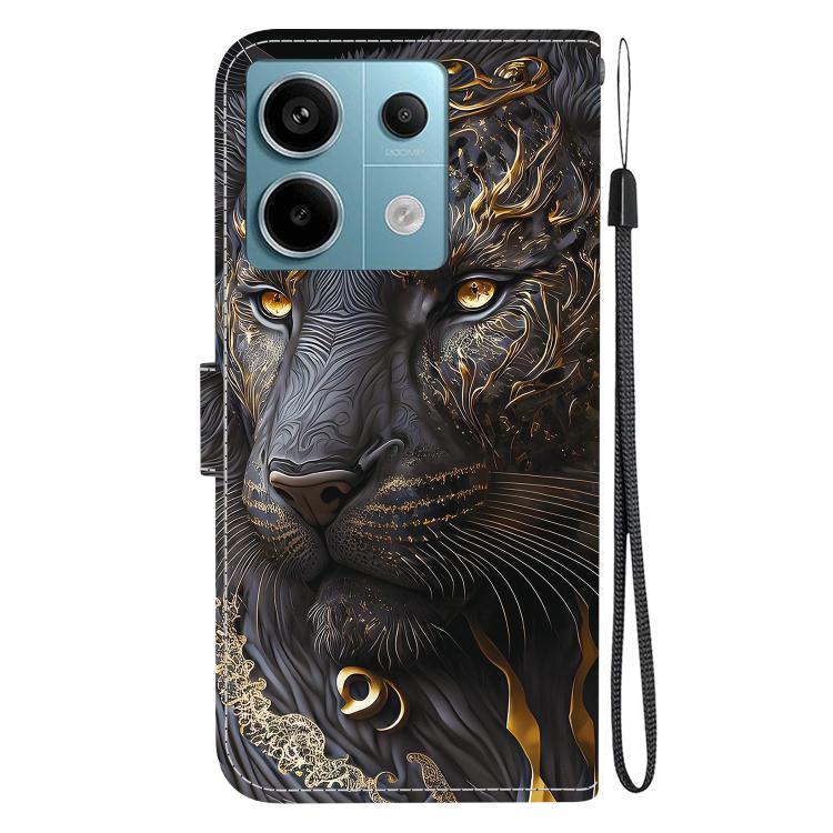 For Redmi Note 13 Pro 5G / Xiaomi Poco X6 Crystal Texture Colored Drawing Leather Phone Case