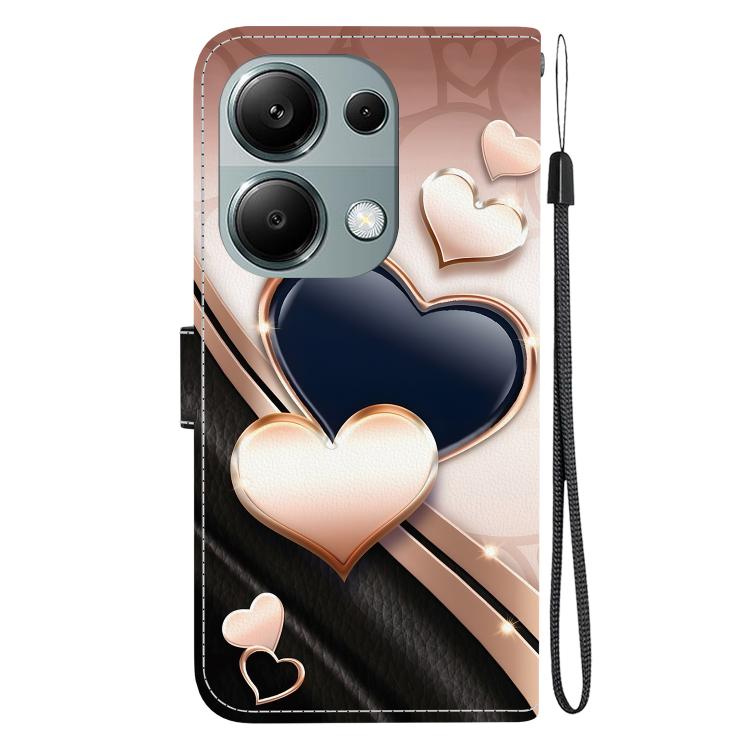For Redmi Note 13 Pro / Xiaomi Poco M6 Pro 4G Crystal Texture Colored Drawing Leather Phone Case