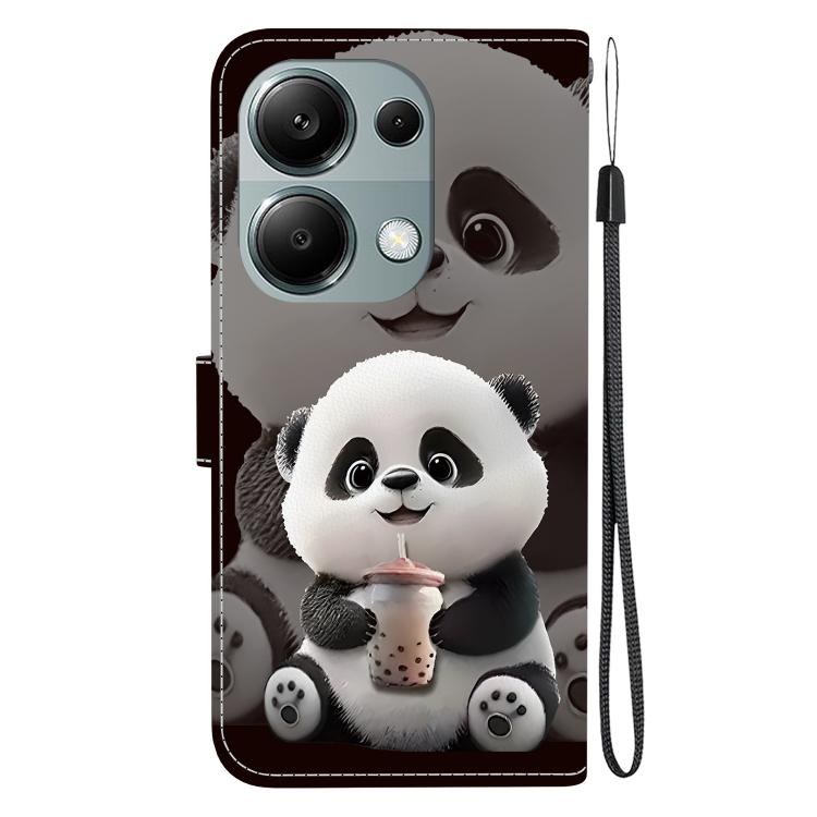 For Redmi Note 13 Pro / Xiaomi Poco M6 Pro 4G Crystal Texture Colored Drawing Leather Phone Case