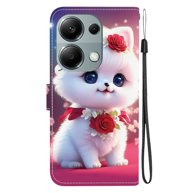 For Redmi Note 13 Pro / Xiaomi Poco M6 Pro 4G Crystal Texture Colored Drawing Leather Phone Case