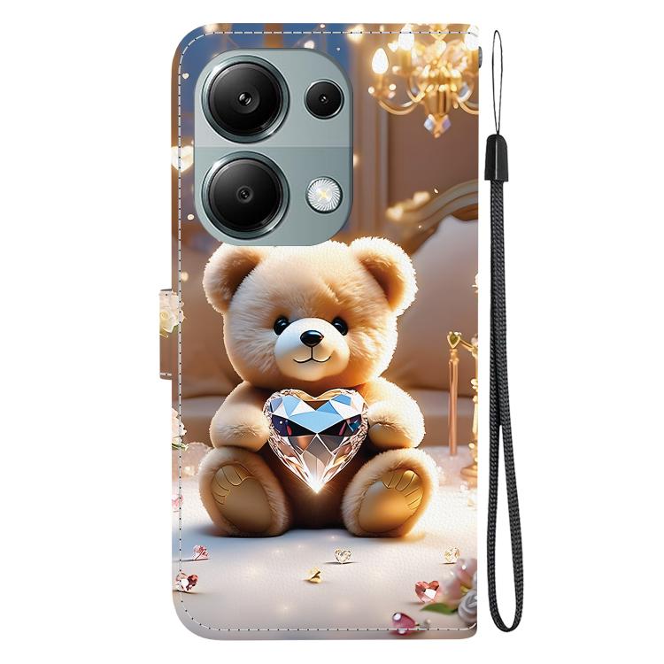 For Redmi Note 13 Pro / Xiaomi Poco M6 Pro 4G Crystal Texture Colored Drawing Leather Phone Case