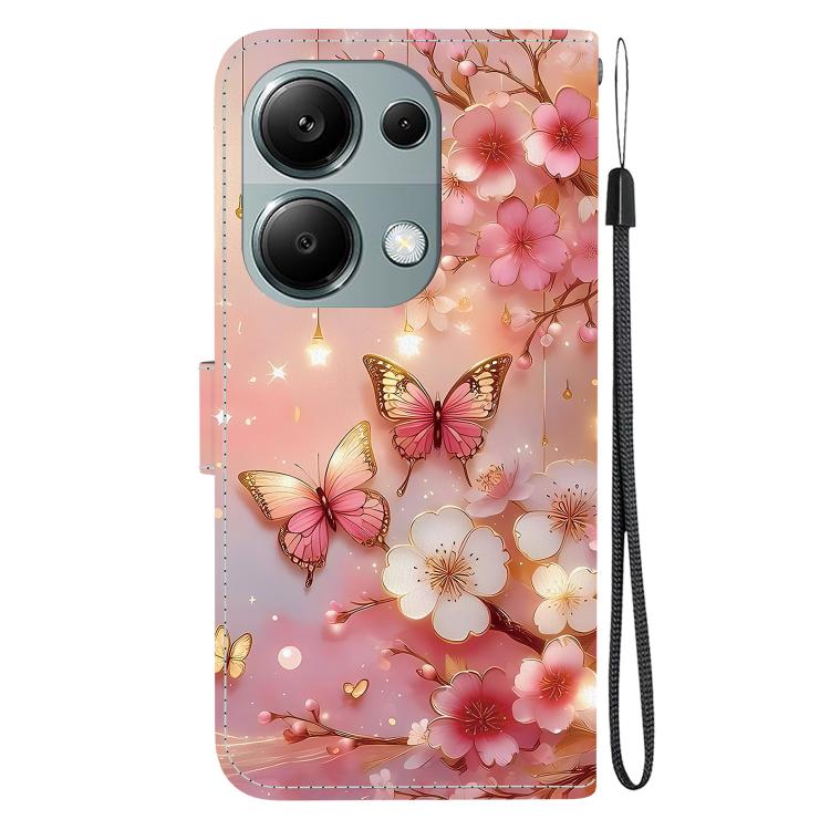 For Redmi Note 13 Pro / Xiaomi Poco M6 Pro 4G Crystal Texture Colored Drawing Leather Phone Case