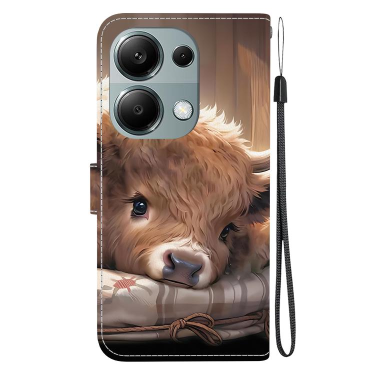 For Redmi Note 13 Pro / Xiaomi Poco M6 Pro 4G Crystal Texture Colored Drawing Leather Phone Case