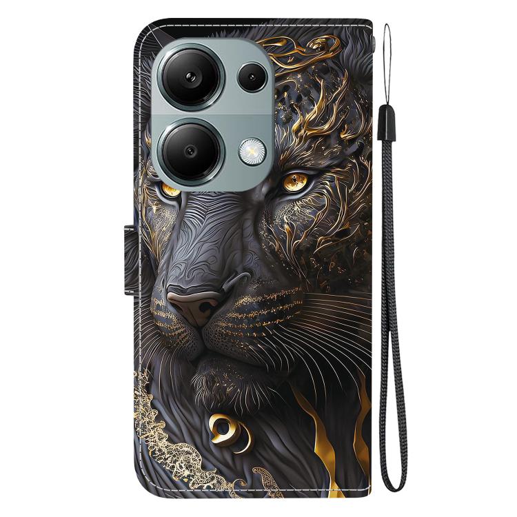 For Redmi Note 13 Pro / Xiaomi Poco M6 Pro 4G Crystal Texture Colored Drawing Leather Phone Case