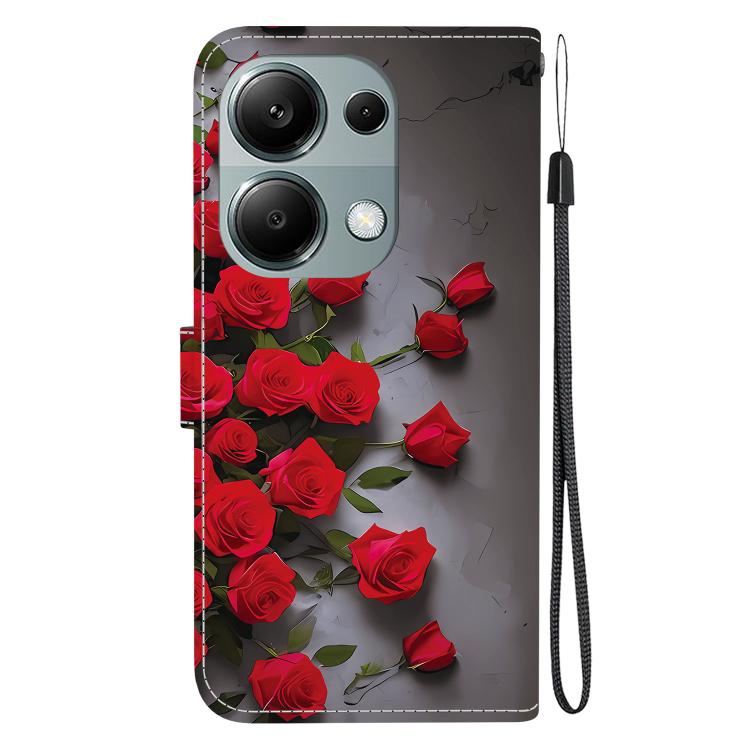 For Redmi Note 13 Pro / Xiaomi Poco M6 Pro 4G Crystal Texture Colored Drawing Leather Phone Case