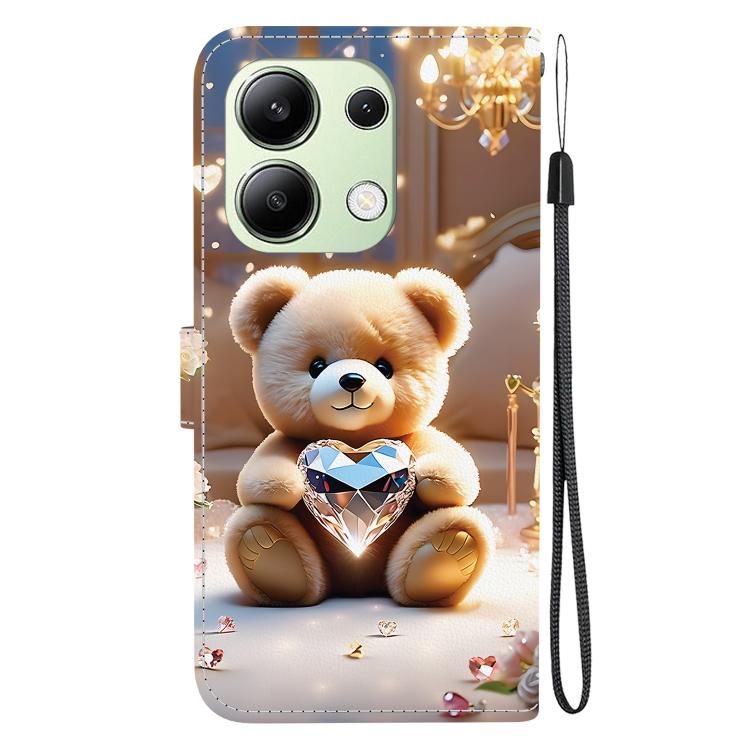 For Redmi Note 13 4G Crystal Texture Colored Drawing Leather Phone Case