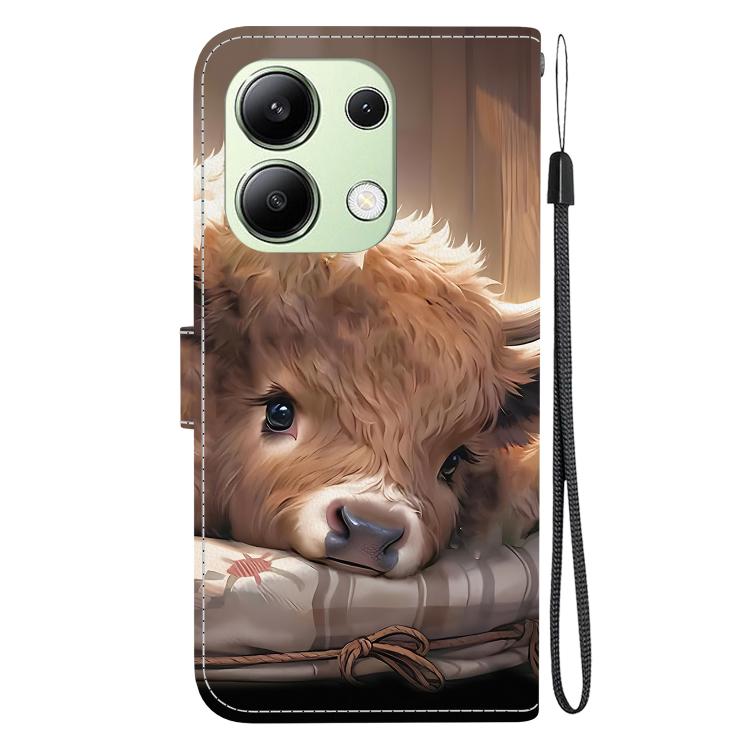 For Redmi Note 13 4G Crystal Texture Colored Drawing Leather Phone Case