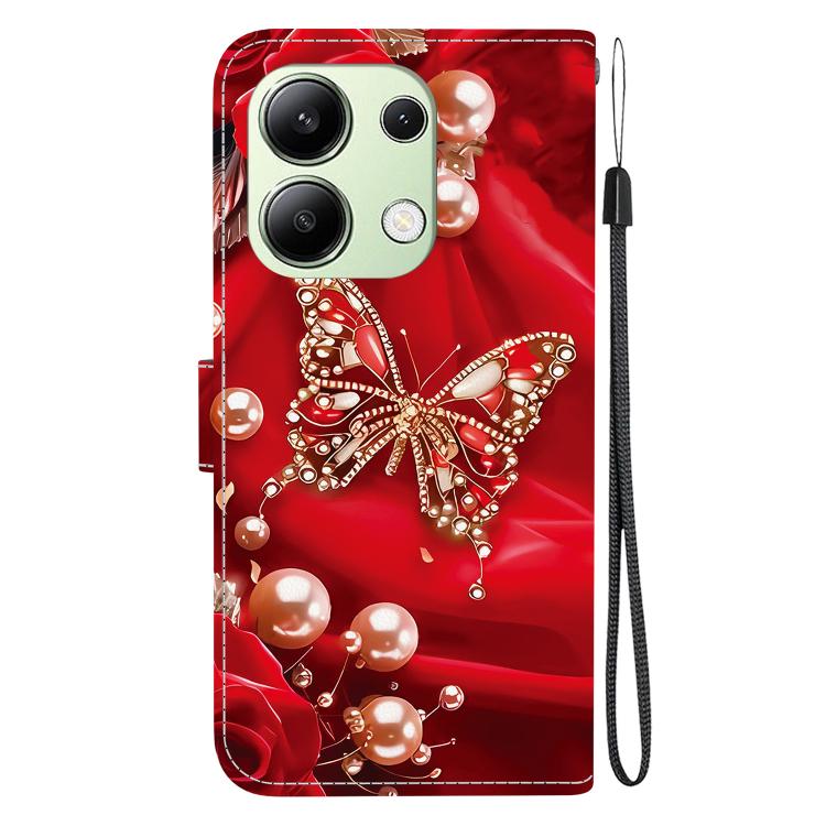 For Redmi Note 13 4G Crystal Texture Colored Drawing Leather Phone Case