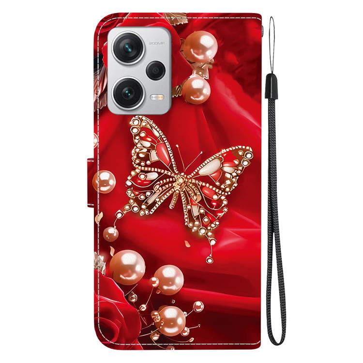 For Redmi Note 12 Pro+ Global Crystal Texture Colored Drawing Leather Phone Case