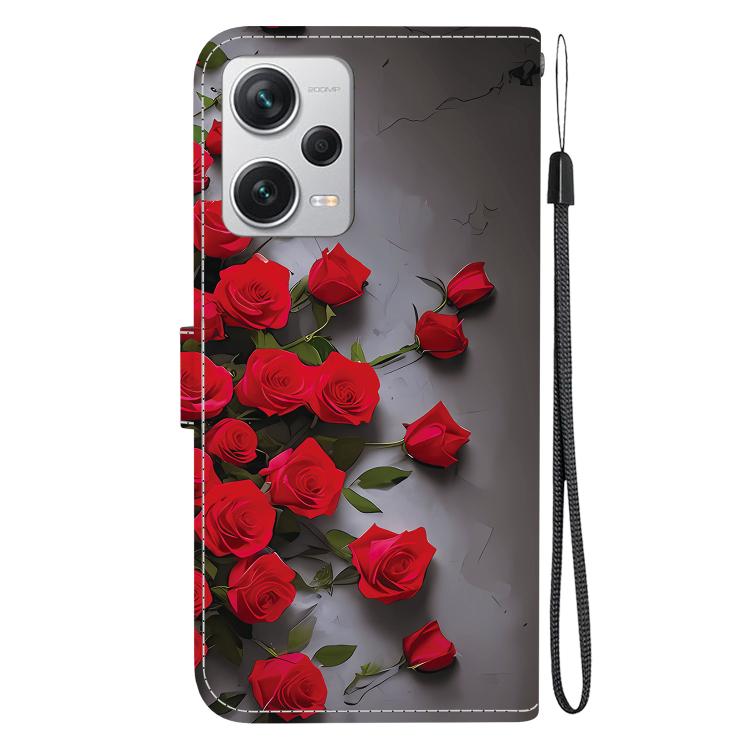 For Redmi Note 12 Pro+ Global Crystal Texture Colored Drawing Leather Phone Case