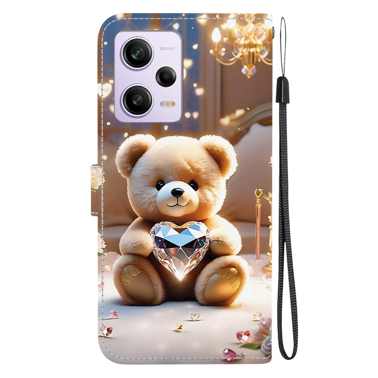 For Redmi Note 12 Pro 5G Global / Speed Crystal Texture Colored Drawing Leather Phone Case
