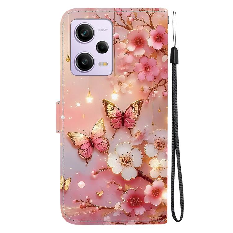 For Redmi Note 12 Pro 5G Global / Speed Crystal Texture Colored Drawing Leather Phone Case