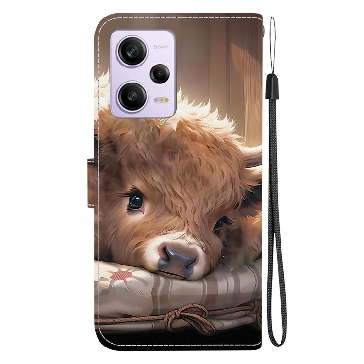 For Redmi Note 12 Pro 5G Global / Speed Crystal Texture Colored Drawing Leather Phone Case