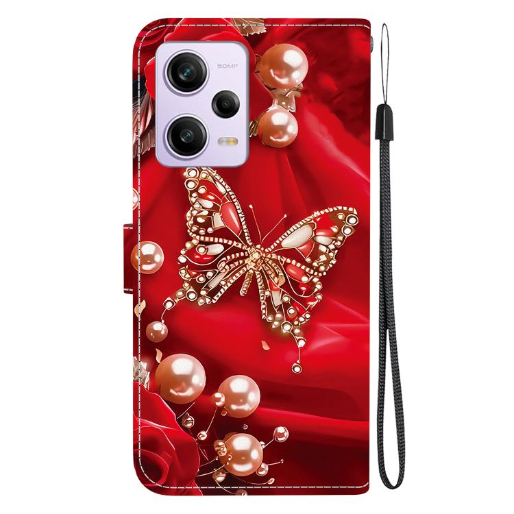 For Redmi Note 12 Pro 5G Global / Speed Crystal Texture Colored Drawing Leather Phone Case
