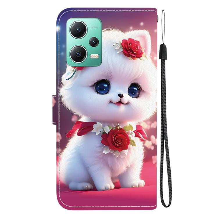 For Redmi Note 12 5G Global / Xiaomi Poco X5 Crystal Texture Colored Drawing Leather Phone Case
