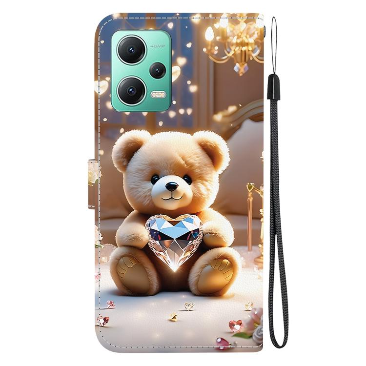 For Redmi Note 12 5G Global / Xiaomi Poco X5 Crystal Texture Colored Drawing Leather Phone Case