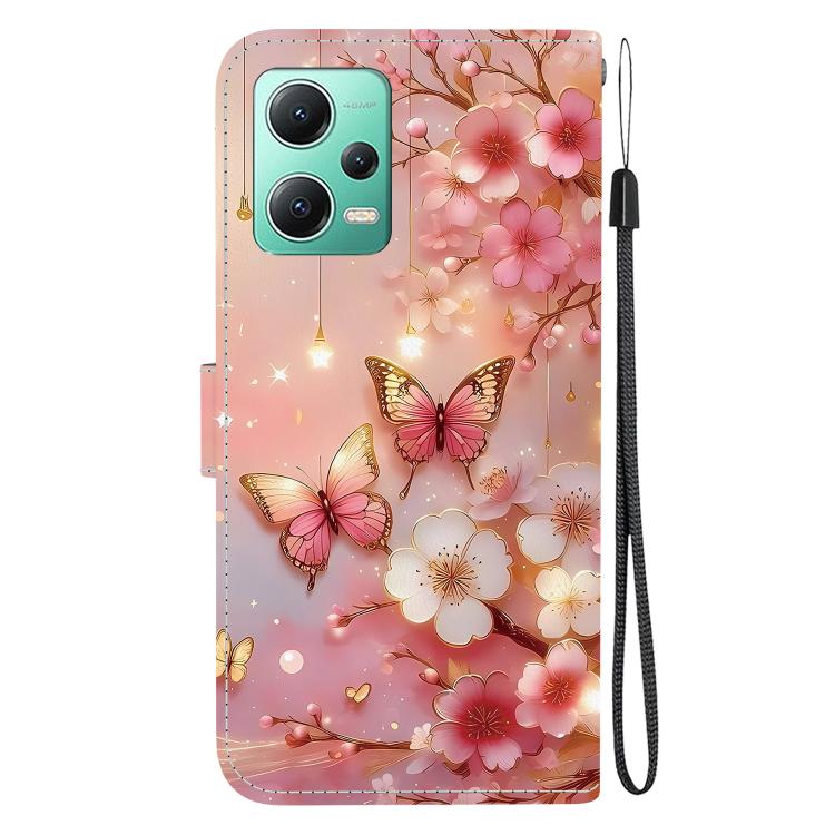 For Redmi Note 12 5G Global / Xiaomi Poco X5 Crystal Texture Colored Drawing Leather Phone Case