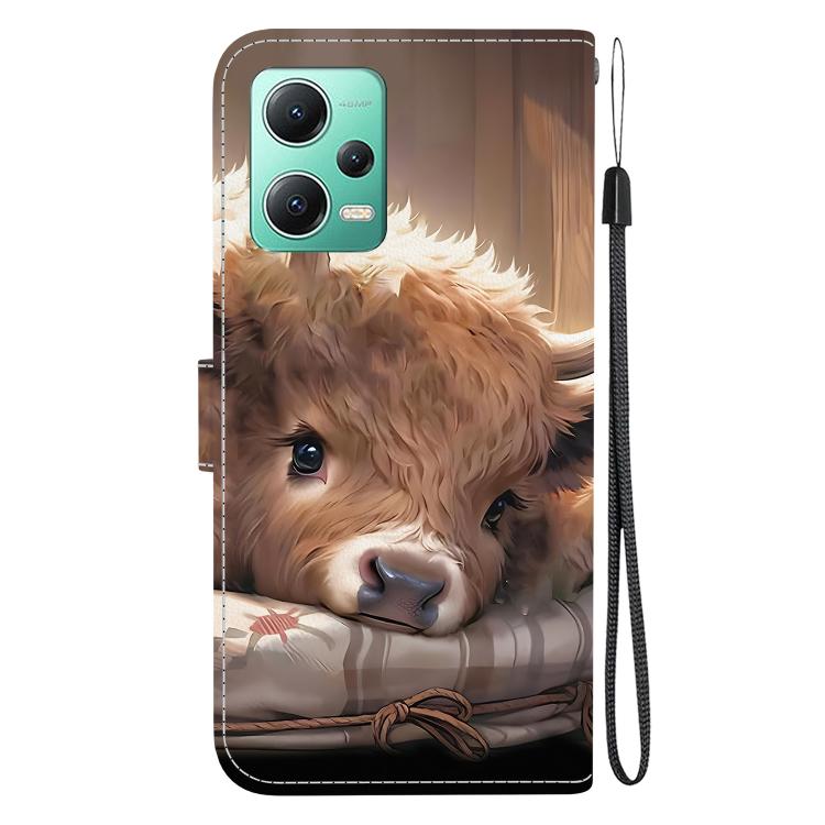 For Redmi Note 12 5G Global / Xiaomi Poco X5 Crystal Texture Colored Drawing Leather Phone Case