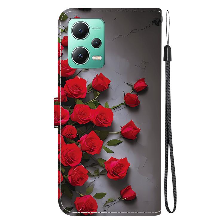 For Redmi Note 12 5G Global / Xiaomi Poco X5 Crystal Texture Colored Drawing Leather Phone Case