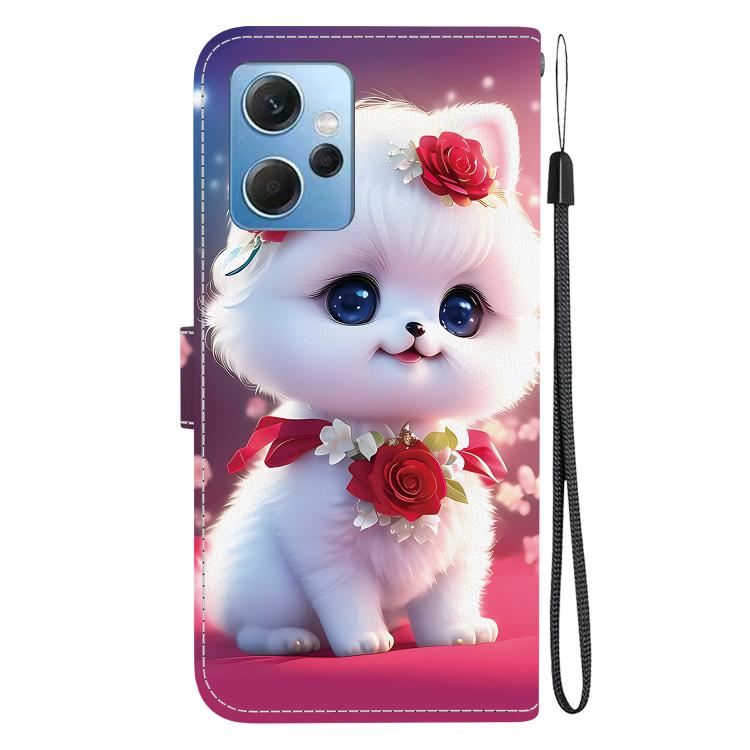 For Redmi Note 12 4G Global Crystal Texture Colored Drawing Leather Phone Case