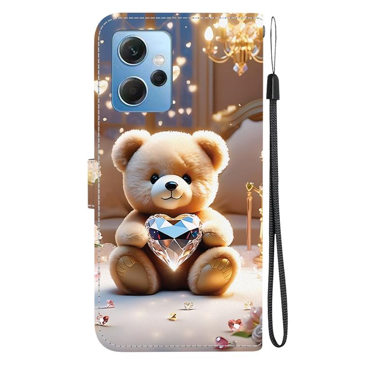For Redmi Note 12 4G Global Crystal Texture Colored Drawing Leather Phone Case