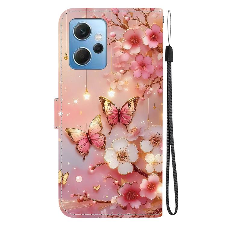 For Redmi Note 12 4G Global Crystal Texture Colored Drawing Leather Phone Case