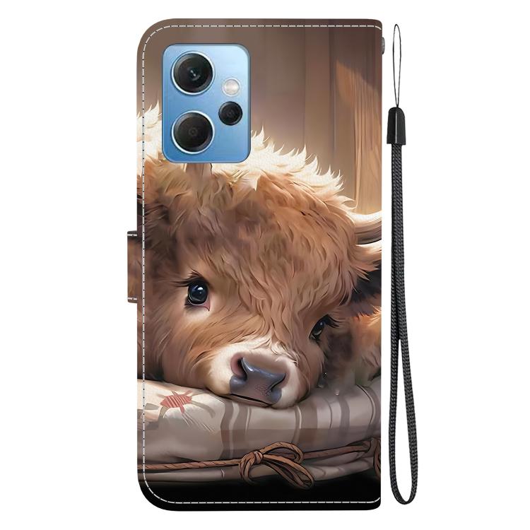 For Redmi Note 12 4G Global Crystal Texture Colored Drawing Leather Phone Case