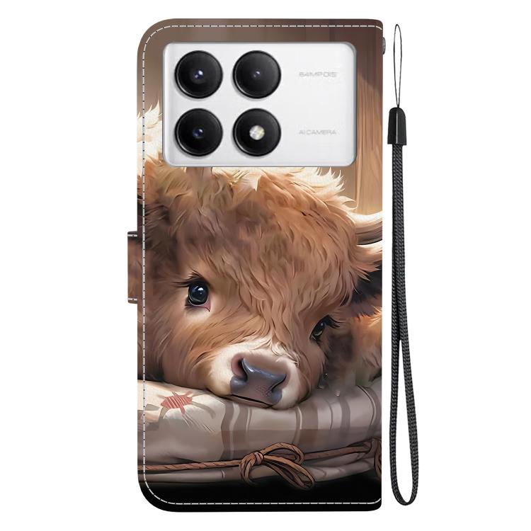 For Redmi K70 / K70 Pro / Xiaomi Poco F6 Pro Crystal Texture Colored Drawing Leather Phone Case