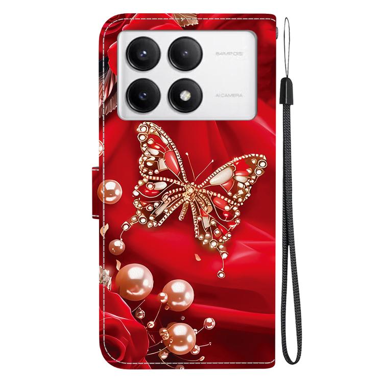 For Redmi K70 / K70 Pro / Xiaomi Poco F6 Pro Crystal Texture Colored Drawing Leather Phone Case