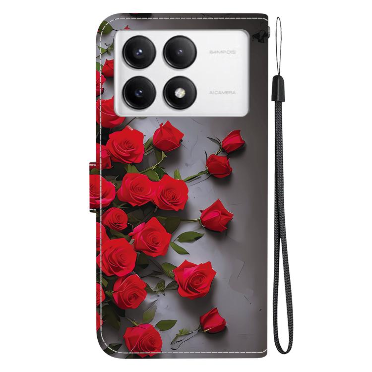 For Redmi K70 / K70 Pro / Xiaomi Poco F6 Pro Crystal Texture Colored Drawing Leather Phone Case