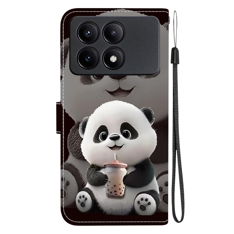 For Redmi K70E / Xiaomi Poco X6 Pro Crystal Texture Colored Drawing Leather Phone Case