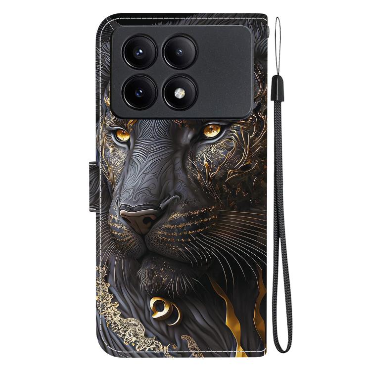 For Redmi K70E / Xiaomi Poco X6 Pro Crystal Texture Colored Drawing Leather Phone Case