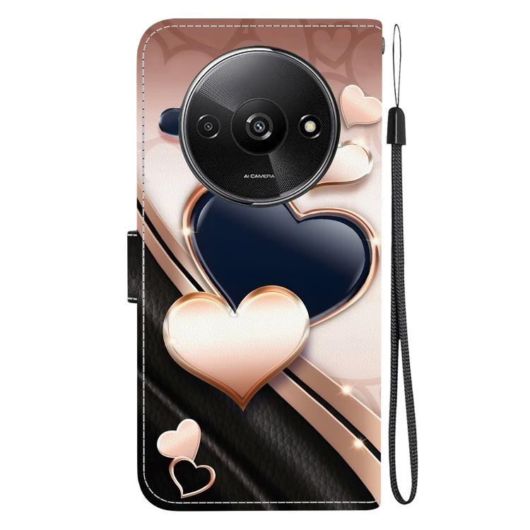 For Redmi A3 Crystal Texture Colored Drawing Leather Phone Case