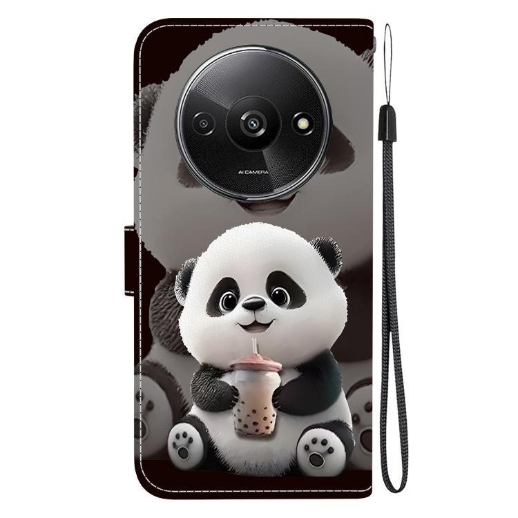 For Redmi A3 Crystal Texture Colored Drawing Leather Phone Case