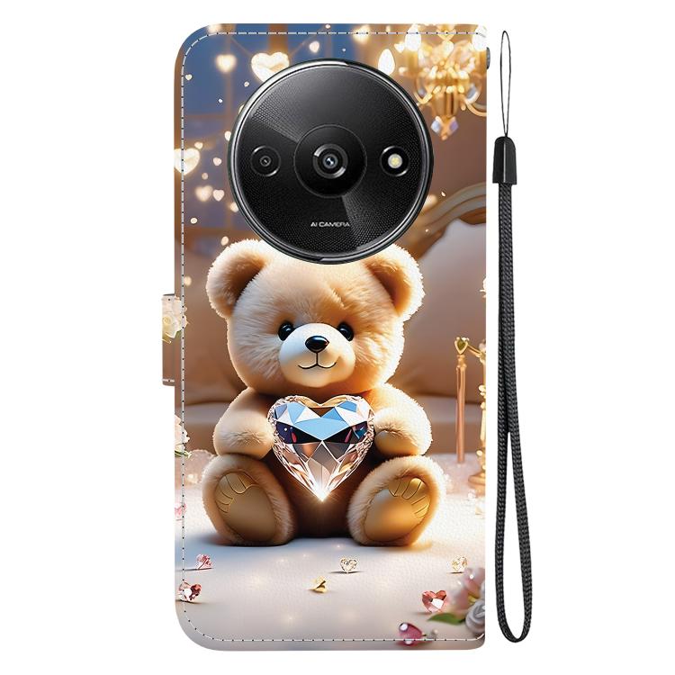 For Redmi A3 Crystal Texture Colored Drawing Leather Phone Case