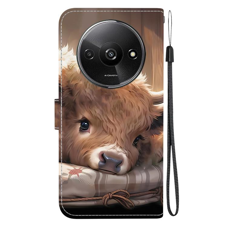 For Redmi A3 Crystal Texture Colored Drawing Leather Phone Case