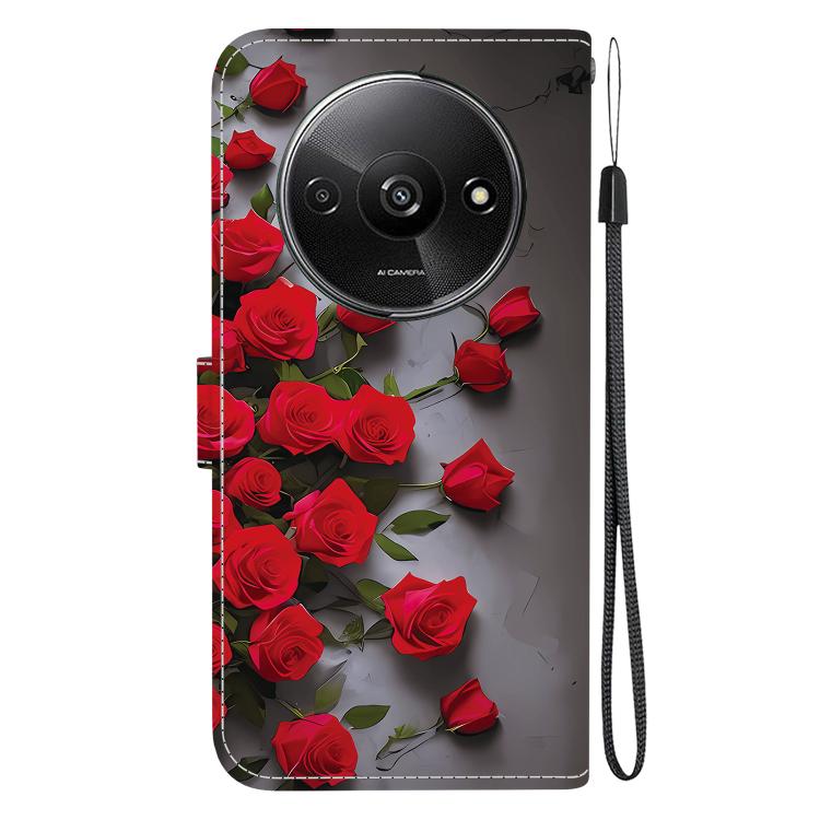 For Redmi A3 Crystal Texture Colored Drawing Leather Phone Case