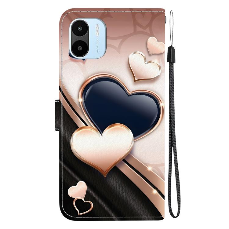 For Redmi A1 / Redmi A2 Crystal Texture Colored Drawing Leather Phone Case