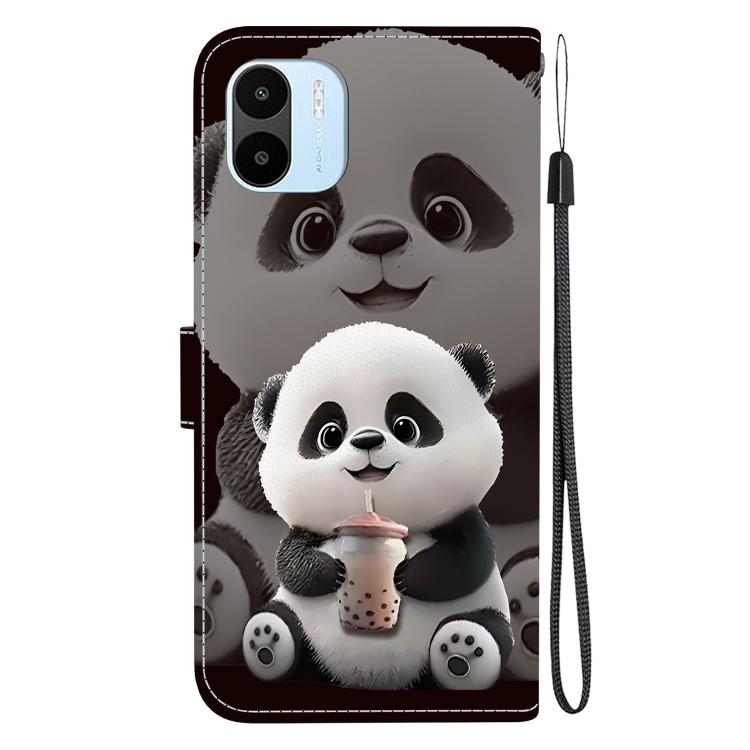 For Redmi A1 / Redmi A2 Crystal Texture Colored Drawing Leather Phone Case
