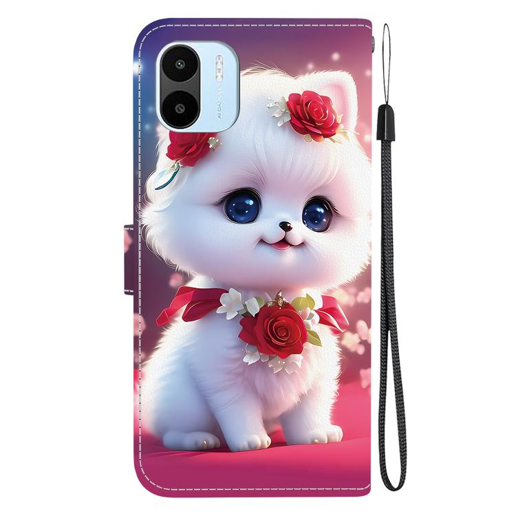 For Redmi A1 / Redmi A2 Crystal Texture Colored Drawing Leather Phone Case