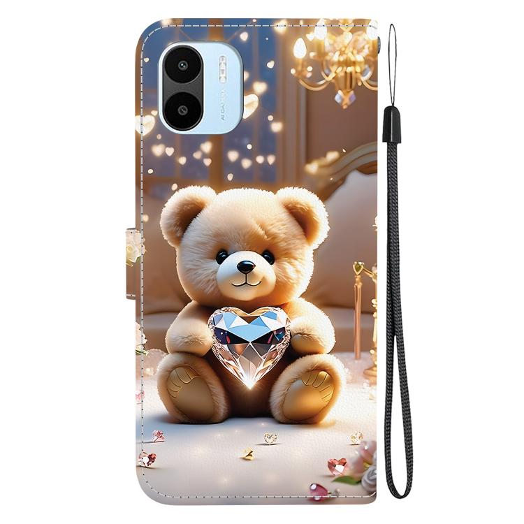 For Redmi A1 / Redmi A2 Crystal Texture Colored Drawing Leather Phone Case