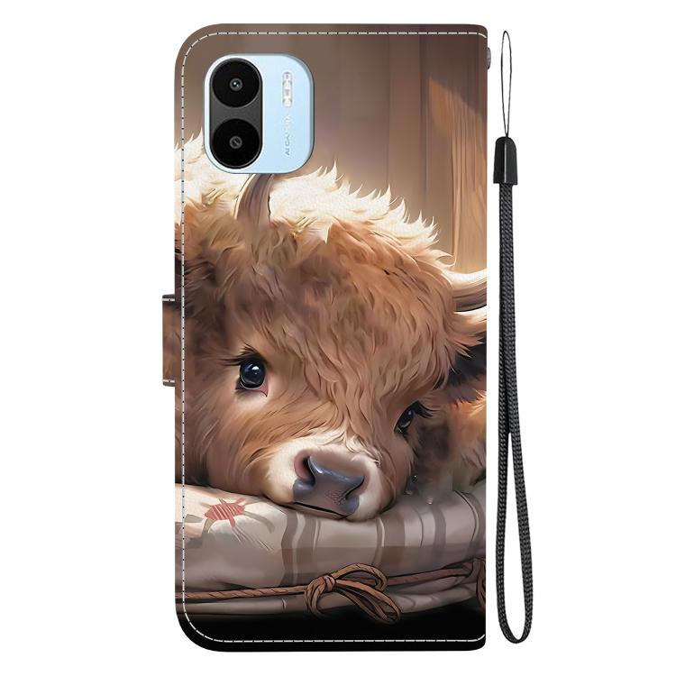For Redmi A1 / Redmi A2 Crystal Texture Colored Drawing Leather Phone Case