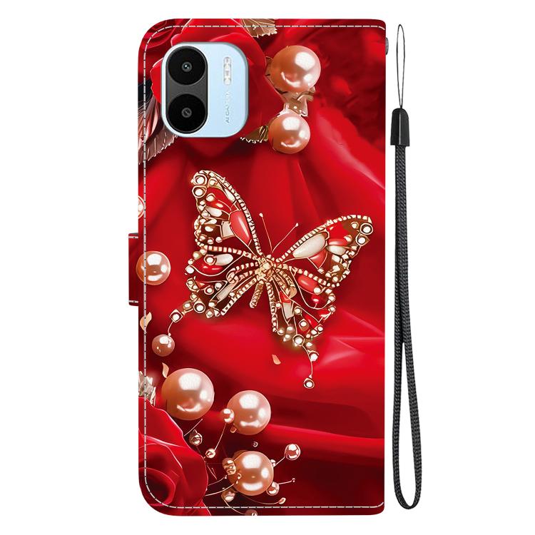 For Redmi A1 / Redmi A2 Crystal Texture Colored Drawing Leather Phone Case