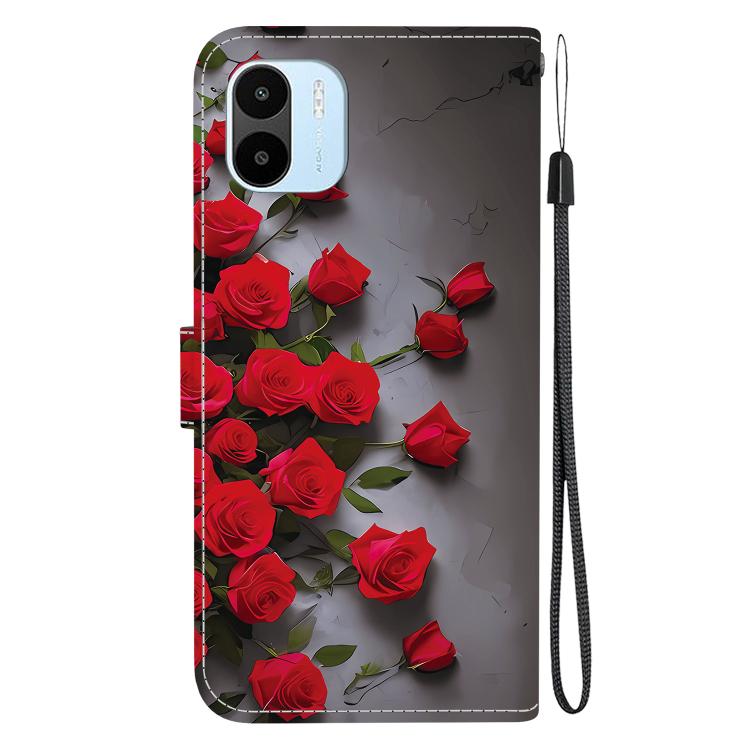 For Redmi A1 / Redmi A2 Crystal Texture Colored Drawing Leather Phone Case