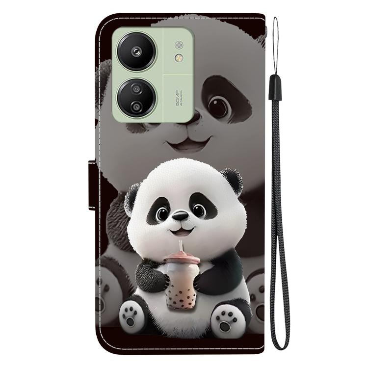 For Redmi 13C 4G / 5G / Xiaomi Poco C65 Crystal Texture Colored Drawing Leather Phone Case