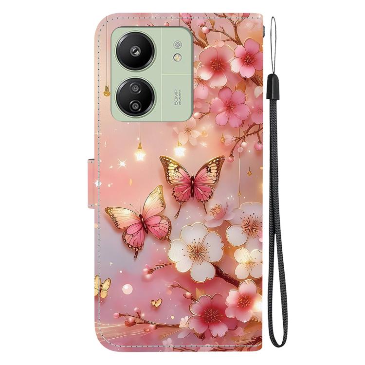 For Redmi 13C 4G / 5G / Xiaomi Poco C65 Crystal Texture Colored Drawing Leather Phone Case
