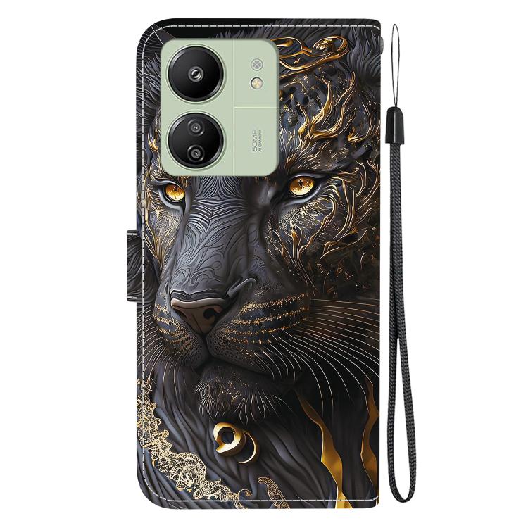 For Redmi 13C 4G / 5G / Xiaomi Poco C65 Crystal Texture Colored Drawing Leather Phone Case