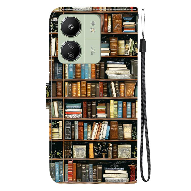 For Redmi 13C 4G / 5G / Xiaomi Poco C65 Crystal Texture Colored Drawing Leather Phone Case