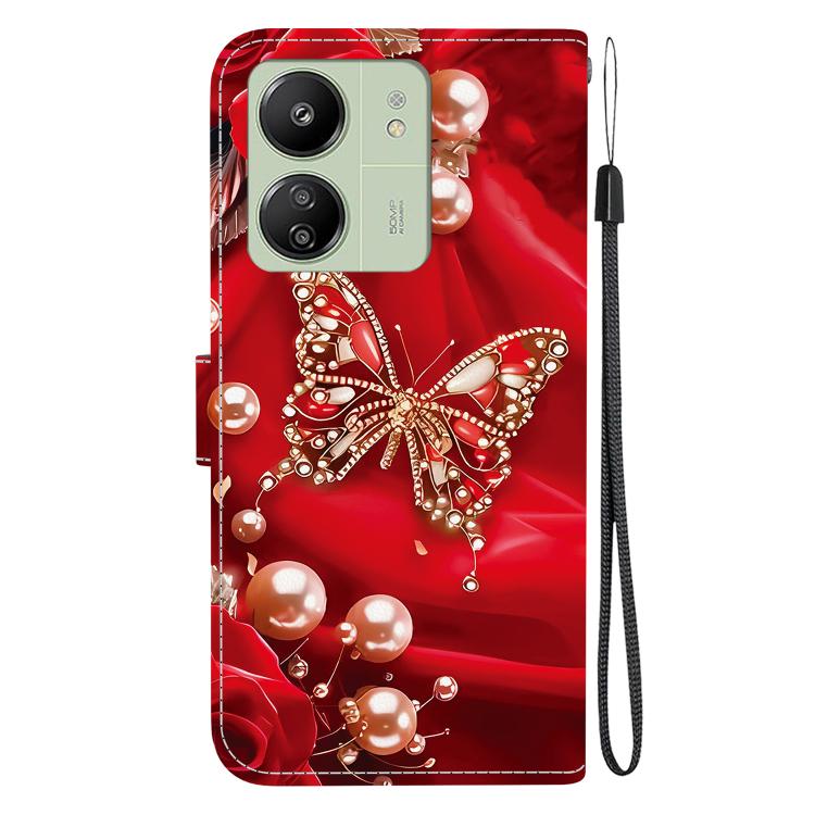 For Redmi 13C 4G / 5G / Xiaomi Poco C65 Crystal Texture Colored Drawing Leather Phone Case